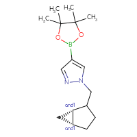 Chemical structure of rac-1-{[(1R,5S)-bicyclo[3.1.0]hexan-2-yl]methyl}-4-(4,4,5,5-tetramethyl-1,3,2-dioxaborolan-2-yl)-1H-pyrazole - CSSB02134137612