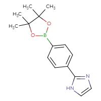 Chemical structure of 2-[4-(4,4,5,5-tetramethyl-1,3,2-dioxaborolan-2-yl)phenyl]-1H-imidazole - CSSB00010144312