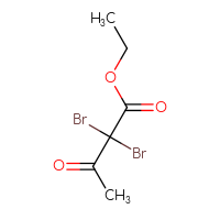 Chemical structure of ethyl 2,2-dibromo-3-oxobutanoate - CSSB00010244448