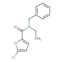 Chemical structure of N-benzyl-5-chloro-N-ethylfuran-2-carboxamide - CSSB00000193977