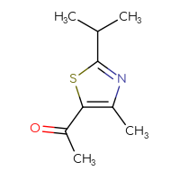 Chemical structure of 1-[4-methyl-2-(propan-2-yl)-1,3-thiazol-5-yl]ethan-1-one - CSSB00000685373