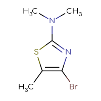 Chemical structure of 4-bromo-N,N,5-trimethyl-1,3-thiazol-2-amine - CSSB00010979823