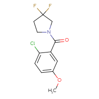 Chemical structure of 1-(2-chloro-5-methoxybenzoyl)-3,3-difluoropyrrolidine - CSSB06396370578