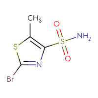 Chemical structure of 2-bromo-5-methyl-1,3-thiazole-4-sulfonamide - CSSB02270738774