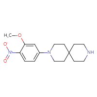 Chemical structure of 3-(3-methoxy-4-nitrophenyl)-3,9-diazaspiro[5.5]undecane - CSSB00025715806