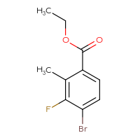Chemical structure of ethyl 4-bromo-3-fluoro-2-methylbenzoate - CSSB00015927287