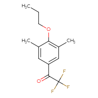 Chemical structure of 1-(3,5-dimethyl-4-propoxyphenyl)-2,2,2-trifluoroethan-1-one - CSSB06633775457