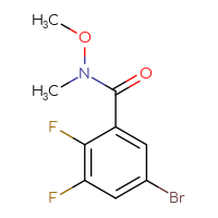 Chemical structure of 5-bromo-2,3-difluoro-N-methoxy-N-methylbenzamide - CSSB00020835621