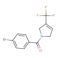 Chemical structure of 1-(4-bromobenzoyl)-3-(trifluoromethyl)-2,5-dihydro-1H-pyrrole - CSSB03462122555