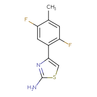 Chemical structure of 4-(2,5-difluoro-4-methylphenyl)-1,3-thiazol-2-amine - CSSB00012698864