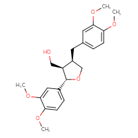 Chemical structure of [(2S,3R,4R)-2-(3,4-dimethoxyphenyl)-4-[(3,4-dimethoxyphenyl)methyl]oxolan-3-yl]methanol - CSSB00137409929