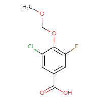Chemical structure of 3-chloro-5-fluoro-4-(methoxymethoxy)benzoic acid - CSSB00135144607