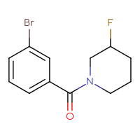 Chemical structure of 1-(3-bromobenzoyl)-3-fluoropiperidine - CSSB00018494887