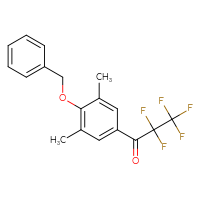 Chemical structure of 1-[4-(benzyloxy)-3,5-dimethylphenyl]-2,2,3,3,3-pentafluoropropan-1-one - CSSB21103684614