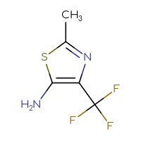 Chemical structure of 2-methyl-4-(trifluoromethyl)-1,3-thiazol-5-amine - CSSB00000095665
