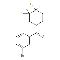Chemical structure of 1-(3-bromobenzoyl)-3,3,4,4-tetrafluoropiperidine - CSSB21432563456