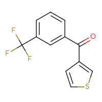 Chemical structure of (thiophen-3-yl)[3-(trifluoromethyl)phenyl]methanone - CSSB00005685613