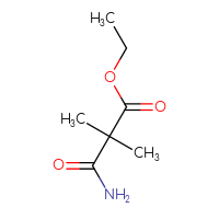 Chemical structure of ethyl 2-carbamoyl-2,2-dimethylacetate - CSSB00009957732