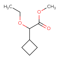 Chemical structure of methyl 2-cyclobutyl-2-ethoxyacetate - CSSB00034166885
