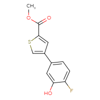 Chemical structure of methyl 4-(4-fluoro-3-hydroxyphenyl)thiophene-2-carboxylate - CSSB00150708389