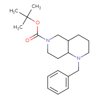 Chemical structure of tert-butyl 1-benzyl-decahydro-1,6-naphthyridine-6-carboxylate - CSSB00024588286