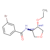 Chemical structure of rac-3-bromo-N-[(3R,4S)-4-ethoxyoxolan-3-yl]benzamide - CSSB00097410567
