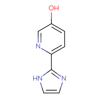 Chemical structure of 6-(1H-imidazol-2-yl)pyridin-3-ol - CSSB00009879803