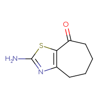 Chemical structure of 2-amino-4H,5H,6H,7H,8H-cyclohepta[d][1,3]thiazol-8-one - CSSB00009846046