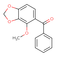 Chemical structure of 5-benzoyl-4-methoxy-2H-1,3-benzodioxole - CSSB00025713426