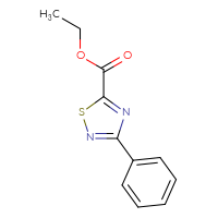 Chemical structure of ethyl 3-phenyl-1,2,4-thiadiazole-5-carboxylate - CSSB00010253740