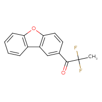 Chemical structure of 2,2-difluoro-1-{8-oxatricyclo[7.4.0.0²,⁷]trideca-1(9),2(7),3,5,10,12-hexaen-4-yl}propan-1-one - CSSB02531763537