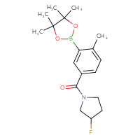 Chemical structure of 3-fluoro-1-[4-methyl-3-(4,4,5,5-tetramethyl-1,3,2-dioxaborolan-2-yl)benzoyl]pyrrolidine - CSSB02526777056