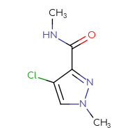 Chemical structure of 4-chloro-N,1-dimethyl-1H-pyrazole-3-carboxamide - CSSB00103285689