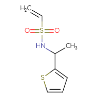 Chemical structure of N-[1-(thiophen-2-yl)ethyl]ethene-1-sulfonamide - CSSB00154417382
