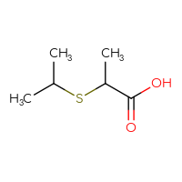 Chemical structure of 2-(propan-2-ylsulfanyl)propanoic acid - CSSB00000241600