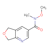 Chemical structure of N-methoxy-N-methyl-5H,7H-furo[3,4-b]pyridine-3-carboxamide - CSSB02271959689