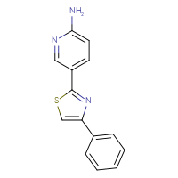 Chemical structure of 5-(4-phenyl-1,3-thiazol-2-yl)pyridin-2-amine - CSSB00133991793