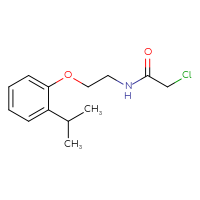 Chemical structure of 2-chloro-N-{2-[2-(propan-2-yl)phenoxy]ethyl}acetamide - CSSB00103368419