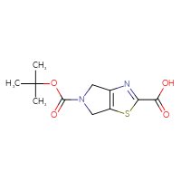 Chemical structure of 5-[(tert-butoxy)carbonyl]-4H,5H,6H-pyrrolo[3,4-d][1,3]thiazole-2-carboxylic acid - CSSB00010158919