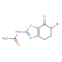 Chemical structure of N-(6-bromo-7-oxo-4,5,6,7-tetrahydro-1,3-benzothiazol-2-yl)acetamide - CSSB00010744692