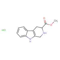 Chemical structure of methyl 1H,2H,3H,4H,9H-pyrido[3,4-b]indole-3-carboxylate hydrochloride - CSSB00020590784