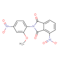 Chemical structure of 2-(2-methoxy-4-nitrophenyl)-4-nitro-2,3-dihydro-1H-isoindole-1,3-dione - CSSB00121697866