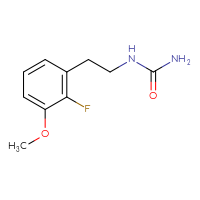 Chemical structure of [2-(2-fluoro-3-methoxyphenyl)ethyl]urea - CSSB01233339845