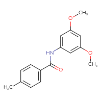 Chemical structure of N-(3,5-dimethoxyphenyl)-4-methylbenzamide - CSSB00046197745