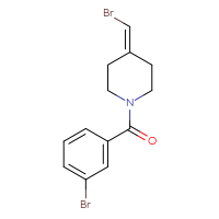 Chemical structure of 1-(3-bromobenzoyl)-4-(bromomethylidene)piperidine - CSSB02490663776