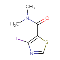 Chemical structure of 4-iodo-N,N-dimethyl-1,3-thiazole-5-carboxamide - CSSB06789162349