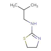 Chemical structure of N-(2-methylpropyl)-4,5-dihydro-1,3-thiazol-2-amine - CSSB00000182580
