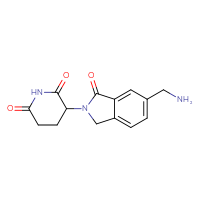 Chemical structure of 3-[6-(aminomethyl)-1-oxo-2,3-dihydro-1H-isoindol-2-yl]piperidine-2,6-dione - CSSB00102866286