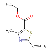 Chemical structure of ethyl 2-ethenyl-4-methyl-1,3-thiazole-5-carboxylate - CSSB06257317180