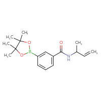 Chemical structure of N-(but-3-en-2-yl)-3-(4,4,5,5-tetramethyl-1,3,2-dioxaborolan-2-yl)benzamide - CSSB02148211169